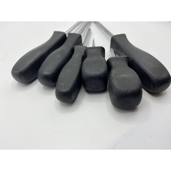 6-Piece Pittsburgh Screwdriver Set With Black Handles & Chrome Shafts - Picture 9 of 9